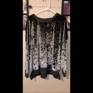 Grey velvet long sleeve